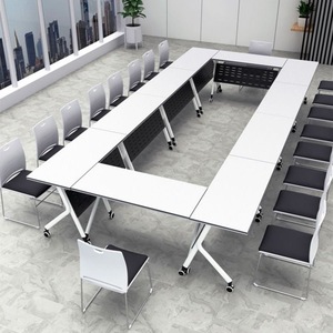 Mesa de Entrenamiento Plegable Económica, Escritorio de Oficina Móvil, Mesa Larga Enlazable, Diseño Moderno, Mesa Basculante para Instituciones Educativas - Product Image 4