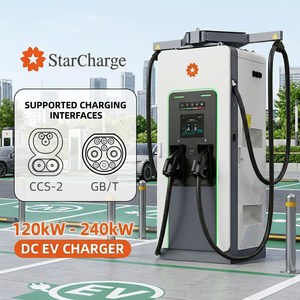 Estación de carga pública para vehículos eléctricos de alta potencia 120kW-180kW Starcharge Titan V5 UL CE DIN70121 con retracción automática del brazo. - Product Image 1
