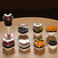 Gobelets en plastique de 170 ml, contenants à dessert en plastique, gobelets à dessert transparents, gobelets à pudding en plastique