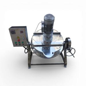 Olla de cocción encamisada de acero inoxidable 304 con doble caldera, motor de cobre, calentamiento a gas y eléctrico, para dulces, 100L 200 Litros, con mezclador - Product Image 5