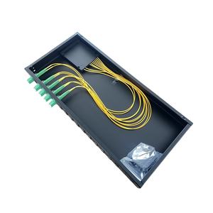 19 pouces 1U montage en rack FTTH équipement à fibre optique 2x8 <span class=keywords><strong>LC</strong></span> SC APC PLC Splitter panneau de brassage avec prise en charge du réseau WiFi - Product Image 1