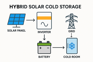 ห้องเย็นพลังงานแสงอาทิตย์แบบเคลื่อนย้ายได้สำหรับปลาและอาหารทะเล ดีไซน์ประหยัดพลังงานเคลื่อนที่ - Product Image 4