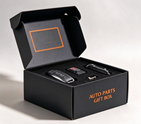Boîte d'emballage cadeau personnalisée en carton ondulé pour pièces automobiles, avec insert en mousse EVA floquée pour accessoires de clés de voiture