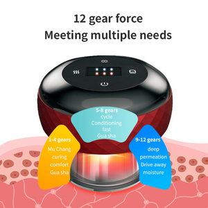 Appareil de massage à ventouses électriques à pression négative pour thérapie magnétique et raclage corporel - Product Image 3