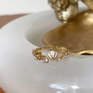 แหวนผีเสื้อประดับเพทายสีรูปนกฟริทิลแลรี่สำหรับผู้หญิงช่องสวยหรูหราความรู้สึกสูงปรับอารมณ์ให้เหมาะสม - Product Image 2