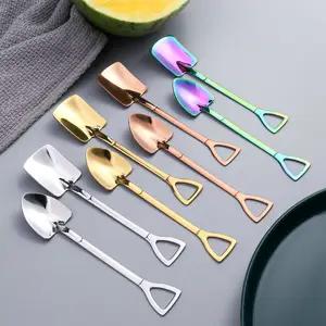 Creative Funny Stainless Steel Metal Spoon Scoop Dessert Coffee Spoon Tea Scoop