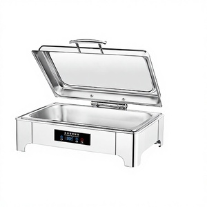 <span class=keywords><strong>Scaldavivande</strong></span> RRR in Acciaio Inox con Riscaldatore <span class=keywords><strong>Elettrico</strong></span>, Capacità 9L, Chafing Dish per Catering e Servizio - Product Image 2