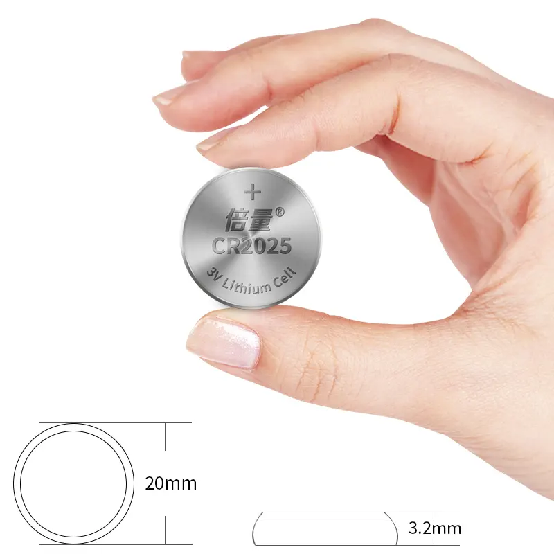 Doublepow CR2025 3V Lithium Alkaline Coin-Sized Button Battery IR Remote Control Watches Toys ROHS Consumer Electronics