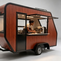 Camión de Comida Móvil con Cocina Comercial, Remolque Eléctrico para Venta de Alimentos, Solución para Vendedores