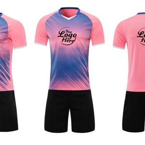 เสื้อฟุตบอลผู้ใหญ่แบบไล่เฉดสี ยูนิเซ็กซ์ พิมพ์ลายด้วยความร้อน โลโก้และหมายเลขสั่งทำได้ ผ้าสแปนเด็กซ์/โพลีเอสเตอร์ 140 กรัม แห้งเร็ว คุณภาพสูง - Product Image 6