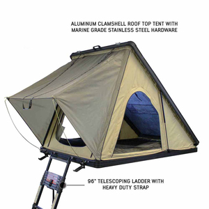 Aluminum Hardshell Roof Top <b>Tent</b> with LED Light Side Open and Foldable Oxford Fabric Rooftop <b>Tent</b> Cover - Product Image 6