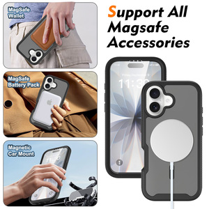 เคสโทรศัพท์มือถือแม่เหล็กแบบสร้างสรรค์ พร้อมฟิล์มกันรอยหน้าจอ  วัสดุอะคริลิก TPU  แบบแข็ง  ครอบคลุมทุกด้าน สำหรับ iPhone 17 16Plus - Product Image 4