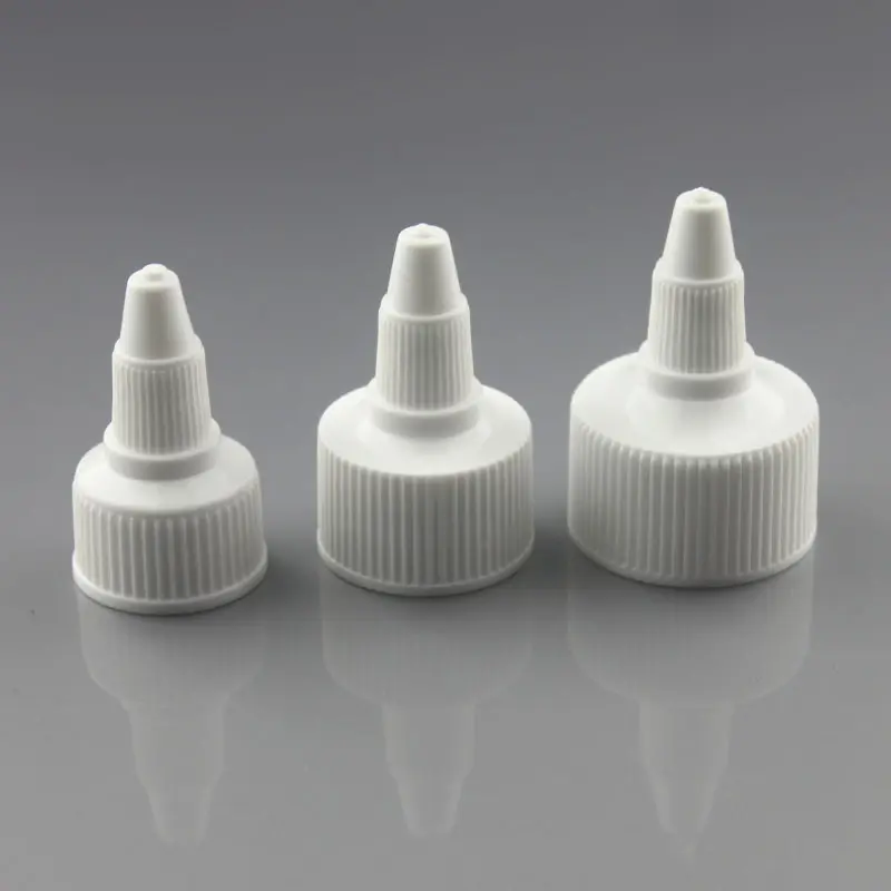 20/24/410 plastic bottle lids closures manufacturer long nozzle screw twist top cap twist dispensing caps for households cleaner