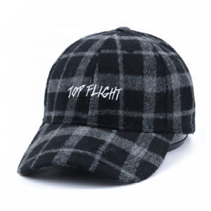 ¡De moda de invierno cálido 21FW de franela a cuadros gorra de béisbol elegante de alta calidad logotipo personalizado sombrero del snapback con <span class=keywords><strong>emb</strong></span>! Logotipo de - Product Image 4