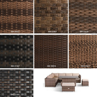 Rattan synthétique plat brun café et gris de l'usine de plastique LTR Guangdong pour la fabrication de meubles