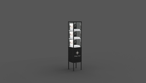 <span class=keywords><strong>Comptoir</strong></span> de vente au détail moderne Funroad en bois de qualité supérieure, vitrine en verre haut de gamme, présentoir à bijoux en métal pour bijouterie - Product Image 3