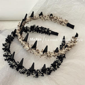 Diadema ondulada trenzada, dulce y lujosa sin temperamento atascado con peine <span class=keywords><strong>de</strong></span> dientes diadema <span class=keywords><strong>de</strong></span> diseño antideslizante - Product Image 2