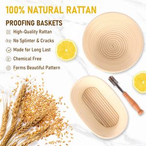 Sourdough Bánh Mì Nướng Nguồn Cung Cấp Vòng Và Hình Bầu Dục Bánh Mì Chống Giỏ Với Lót Khởi Động Bánh Mì Làm Công Cụ Kit - Product Image 4