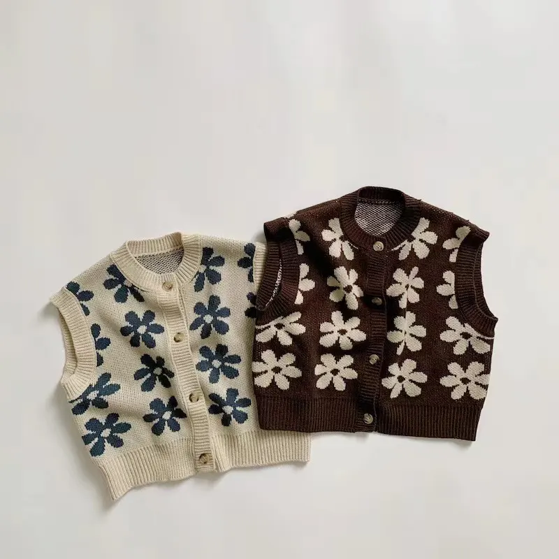 Maglione coreano cappotto lavorato a maglia fiore retrò primavera/autunno 2022