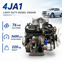 Mesin Diesel ISU 4JA1 2.5L Turbocharged 76kW 103HP 4 Silinder Berpendingin Air untuk Truk Ringan Pickup dan Genset