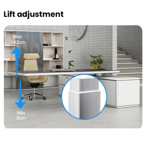 Premium Office <b>Desk</b> and Chair <b>Set</b> Luxury Manager <b>Desk</b> With Name Plate Commercial Grade Ergonomic Furniture L Shaped Office <b>Desks</b> - Product Image 2