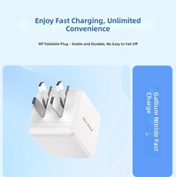 Chargeur rapide NIUBAILE PD3.1 Gan Material 65W avec 2 ports Type-C pour téléphone portable, câble USB, produits intelligents, accessoires pour téléphone