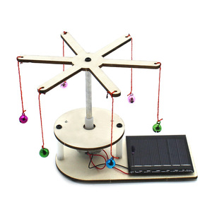 Modèle de cloche rotative à énergie solaire, jouet éducatif en bois à monter soi-même pour enfants, Kit d'expérimentation scientifique, outil d'apprentissage STEM - Product Image 1