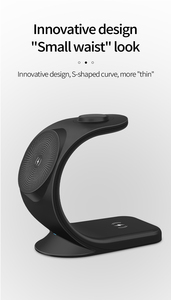 Base de carga rápida de 15W, soporte de muñeca magnético 3 en 1, cargador de teléfono inalámbrico para <span class=keywords><strong>iPhone</strong></span> 12-14 para AirPods IWatch Input 9V/2A - Product Image 2