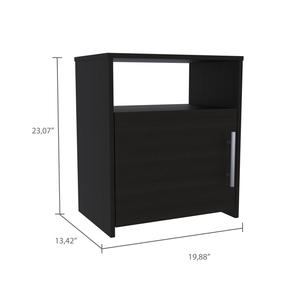 Wenge 1-Shelf Nightstand With <b>Drawer</b> <b>For</b> Bedroom <b>Storage</b> - Product Image 5