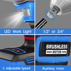 Hehui สว่านไฟฟ้าแบบไม่มีแปรงถ่านสำหรับงานหนัก20โวลต์สว่านไฟฟ้าแบบความเร็วตัวแปรสว่านไฟฟ้าลิเธียม - Product Image 6