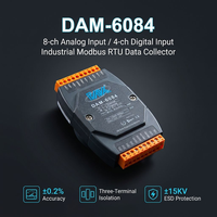 Módulo Híbrido de E/S Industrial de Grado 8-Ch AI 4-Ch DI, Colector de Datos RS485 Modbus RTU Aislado, Sensor de Voltaje y Corriente ADC de 12 Bits