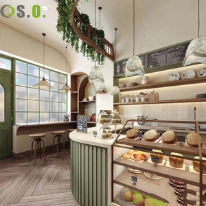 เคาน์เตอร์โชว์อาหารทำจากไม้โต๊ะกระจกโชว์แสนหวานเคาน์เตอร์ร้านกาแฟพร้อมโชว์เค้ก - Product Image 4