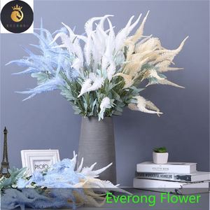 Nouveau Design Artificielle 6 Têtes En Plastique Fleur Jolie Fil Salvia Japonica Astilbe Pour Bleu Thème Fleur De Mariage - Product Image 1