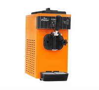 Machine à glace molle industrielle compacte Leyi, pré-refroidissement, capacité 6L, acier inoxydable, nettoyage automatique, usage commercial, rose, de comptoir
