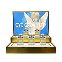 Étagère de présentation de produits de beauté en acrylique personnalisée pour comptoir, présentoir de maquillage, de soins de la peau, de parfums, présentoir de cosmétiques en perspex pour rouge à lèvres, pour la conception de magasins de beauté
