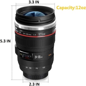 Stainless Steel Camera Lens Coffee Mug for Adults Fun Photo <b>Thermos</b> for Photographers Great for Business or School Rewards - Product Image 4