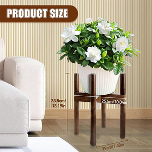 エレガントな木製植物ディスプレイスタンド（屋内用）、あらゆる部屋であなたのお気に入りの植物を展示できる多用途の木製スタンド - Product Image 2