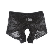 Culottes de lingerie sexy transparentes en dentelle pour femmes, culottes de lingerie séduisantes sans couture à entrejambe ouvert pour femmes, grandes tailles