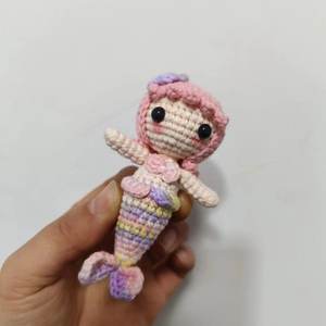 KIVA Niñas Linda Princesa Amigurumi Crochet <span class=keywords><strong>Sirenita</strong></span> Muñeca Poliéster - Product Image 4