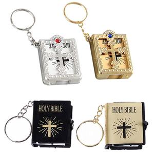 Wholesale <b>Mini</b> Religious Cute English Christian <b>Keyring</b> <b>Mini</b> Holy Bible Book Chains Keychain - Product Image 2