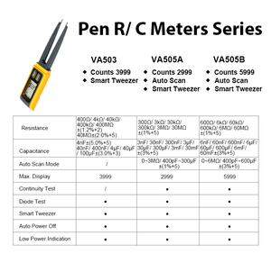 VA503 dijital <span class=keywords><strong>SMD</strong></span> SMT <span class=keywords><strong>Tester</strong></span> ölçer direnç kapasite diyot ölçüm cımbız LED elektronik bileşen test multimetre - Product Image 2