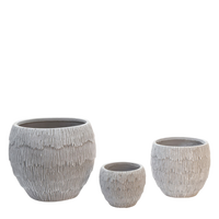 Pots de fleurs en fibre de verre faits à la main, écologiques, à motifs, avec couleur personnalisée pour la décoration intérieure/extérieure et de jardin