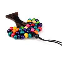 Collier en bois brut naturel fait à la main, perles en bois, pendentif tressé, arbre de vie