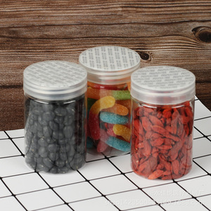 Pot en plastique 55*85 avec couvercle à vis, bouteille en plastique transparente hermétique, petit pot de qualité alimentaire, pot à thé/biscuits - Product Image 1