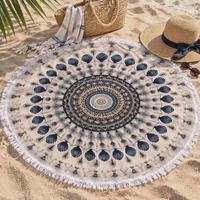 Bestselling Cheap Large High Quality Soft Custom Wholesale Microfiber Round Beach Towel With Tassel