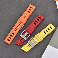 Bracelet de montre en caoutchouc JUELONG ISOFO 20mm/22mm Diver RS2 avec évents en forme d'échelle, style ISO, en FKM
