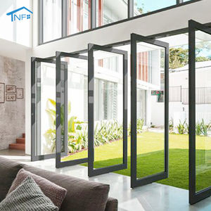 NF Hotel & kantor otomatis berputar kaca pintu Sensor masuk ayunan partisi poros aluminium untuk penggunaan Interior apartemen - Product Image 3