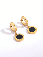 Boucles d'oreilles pendantes en forme de chiffres romains, acier inoxydable, autres plaquages, cadeau tendance pour elle