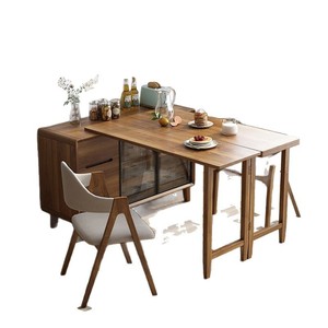 <b>Folding</b> <b>Dining</b> <b>Table</b> And Sideboard Integrated <b>Modern</b> Chinese Style Extendable Kitchen Living Room Furniture - Product Image 5