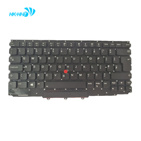 Keyboard HK-HHT dengan lampu latar dan penunjuk, versi UK untuk Notebook Lenovo Thinkpad x1 yoga gen3, Keyboard Terintegrasi